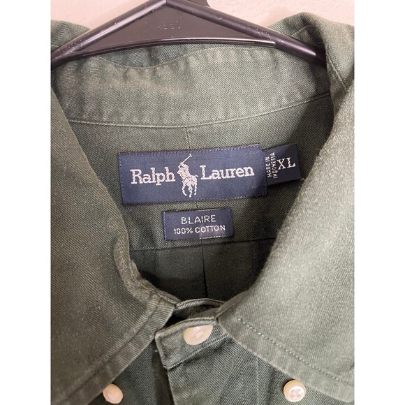 Rare Find Vintage Polo Ralph Lauren Green Casual Shirt XL Polo Ralph Lauren - Picture 3 of 4